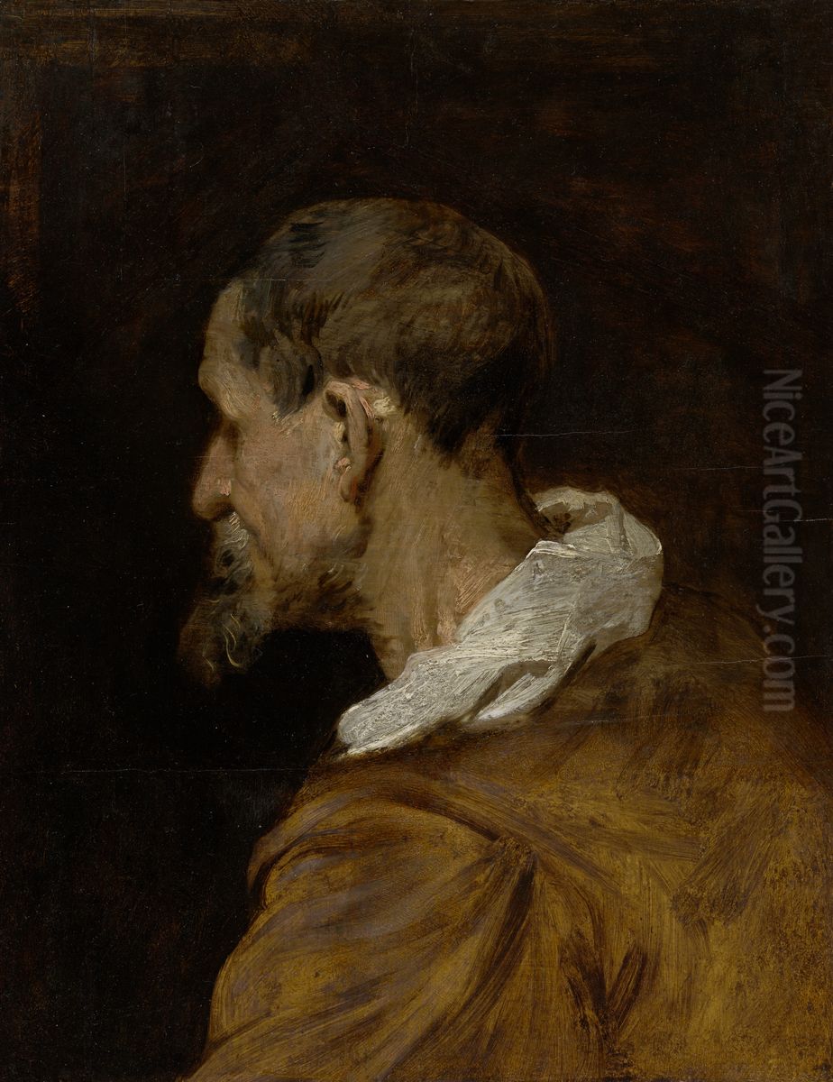 Studiekop Oil Painting by Sir Anthony Van Dyck