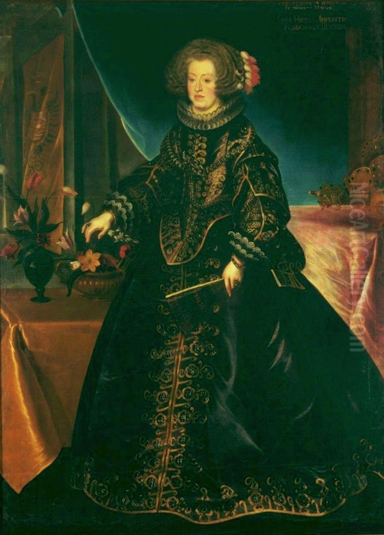 Portrait of Maria Anna of Spain. Oil Painting by Frans Luycx