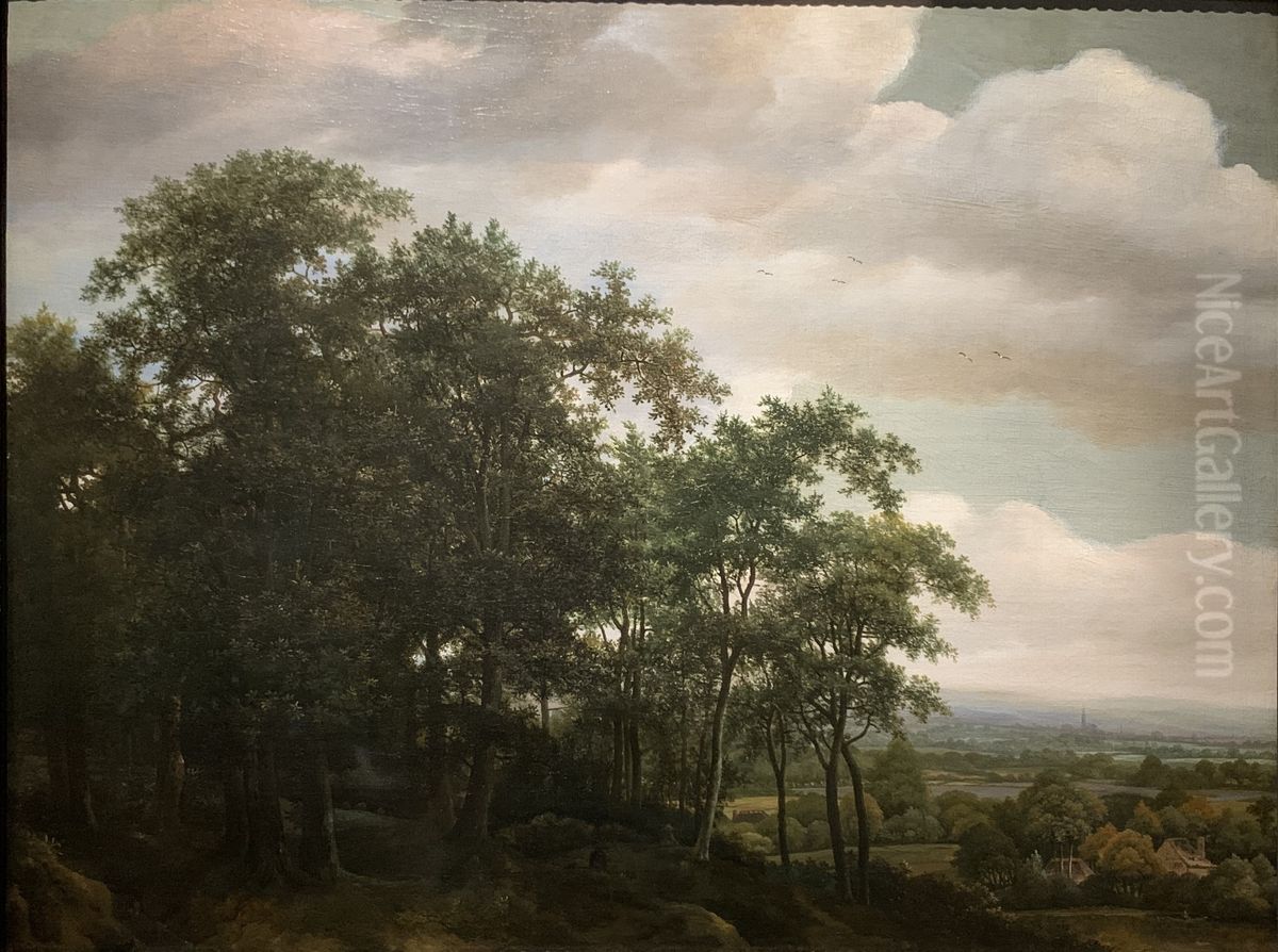 Boslandschap Oil Painting by Jan Lagoor