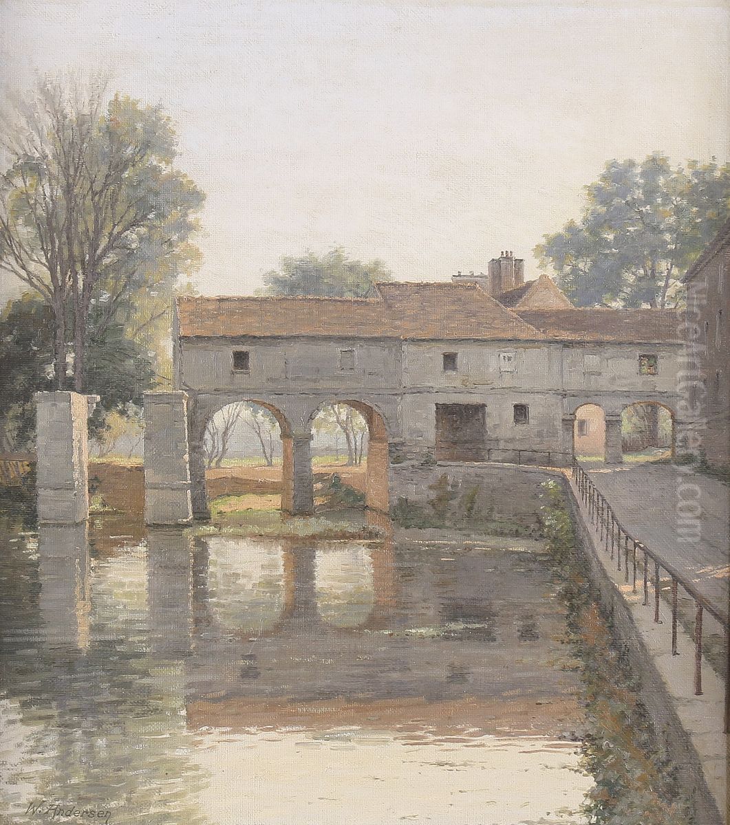 Country house. Oil Painting by Wilhelm Andersen