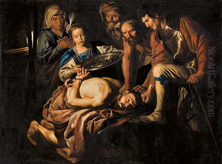 The beheading of St John the Baptist Oil Painting by Matthias Stom