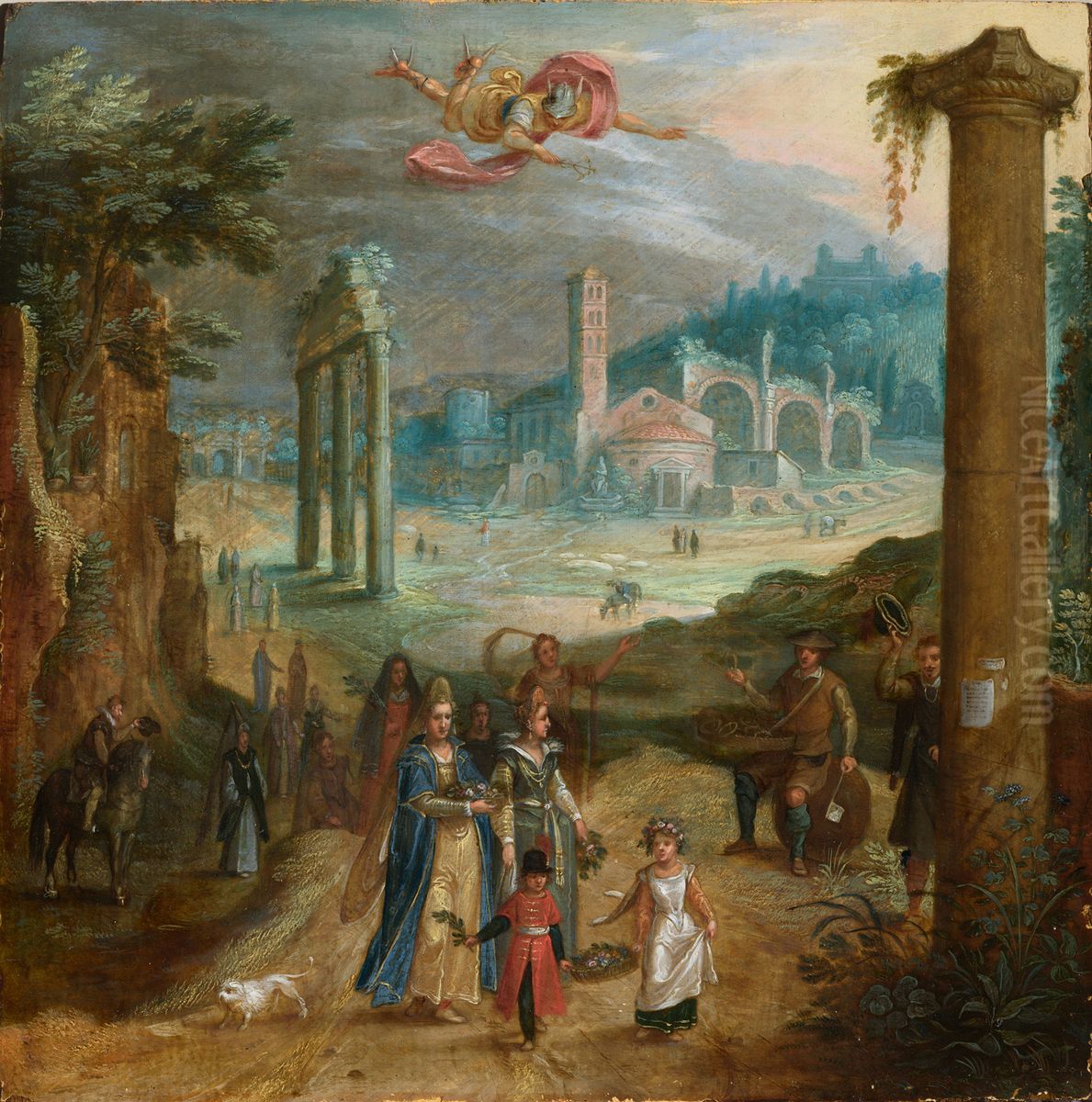 Mercury in love with Herse Oil Painting by Sebastiaen Vrancx