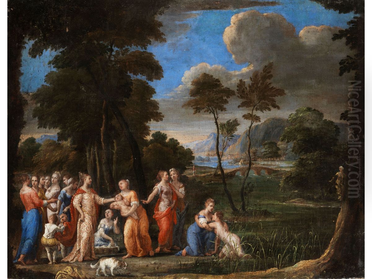 Finding of Moses Oil Painting by Vincent Adriaenssen