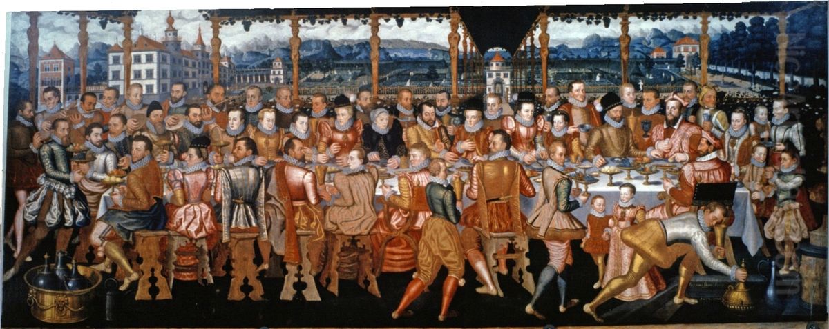 Hohenemser Festtafel Oil Painting by Anton Boys