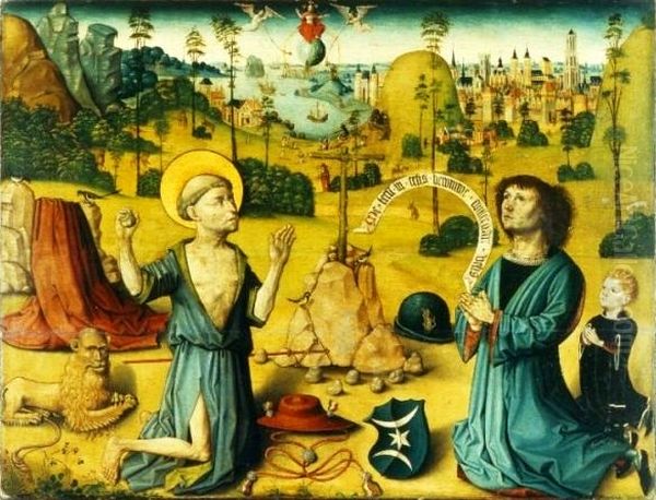 Penance of St. Jerome. Oil Painting by Aelbrecht Bouts