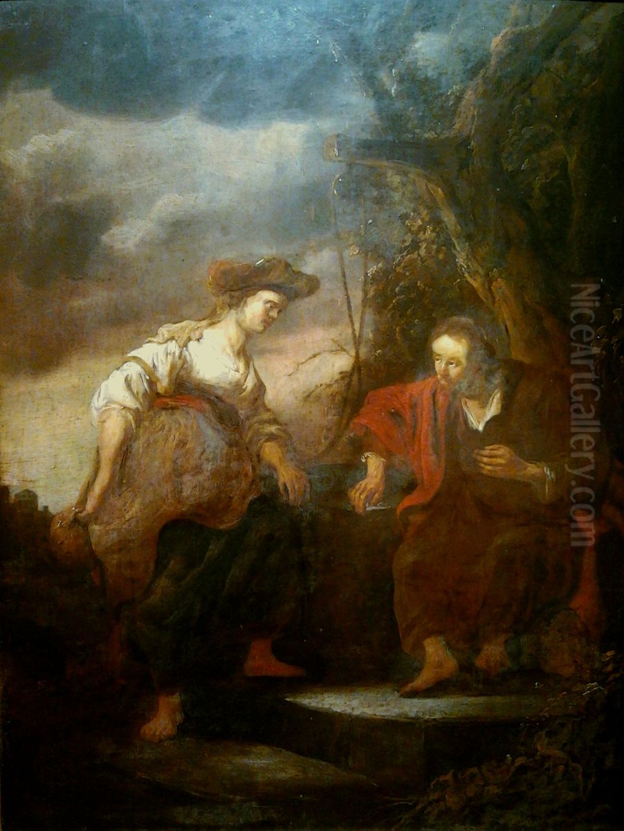 Christ and the Samaritan woman. Oil Painting by Benjamin Gerritsz Cuyp