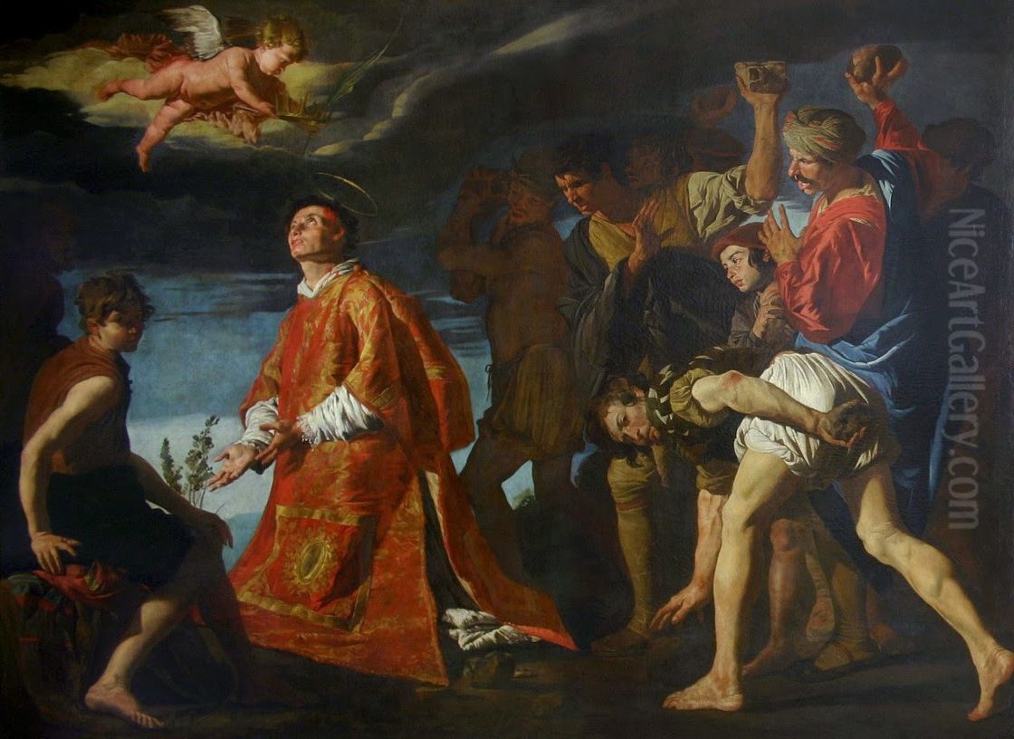 Martyrdom of Saint Stephen Oil Painting by Matthias Stom