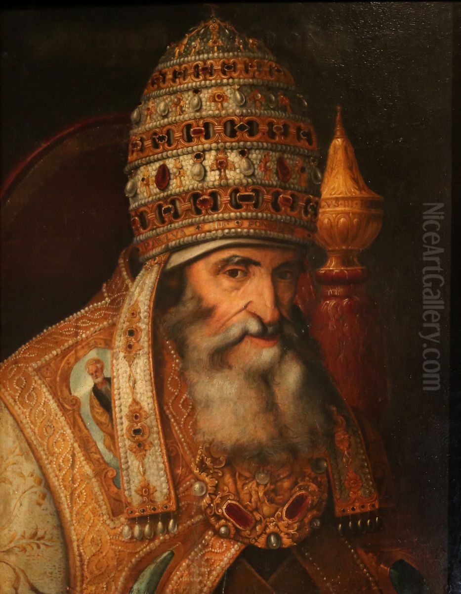 Portrait du Pape Paul III Oil Painting by Jacopino del Conte