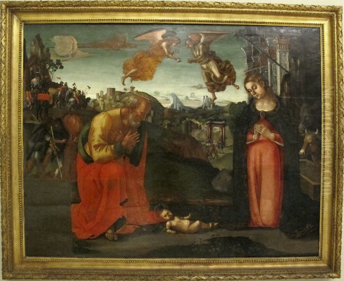 Adorazione del Bambino Oil Painting by Luca Signorelli