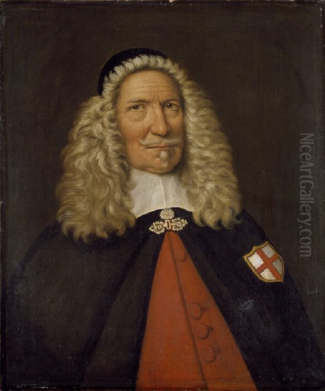 Portrait of Captain Nicholas Burgh Oil Painting by Cornelis de Neve