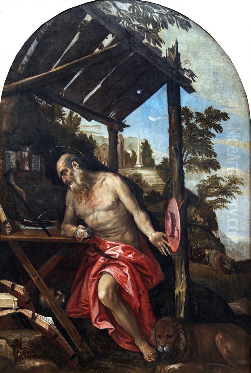Saint Jerome in Penance Oil Painting by Paolo Veronese (Caliari)