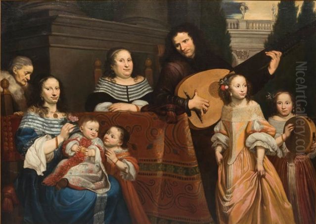 Family portrait Oil Painting by Jacob van Oost