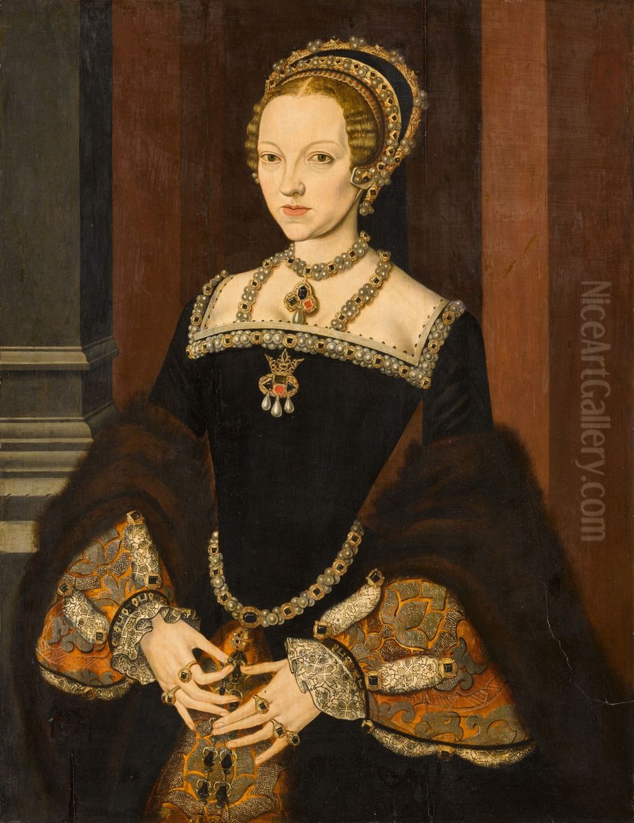 Portrait of Katherine Parr (1512-1548), Queen of England and Ireland Oil Painting by Master John