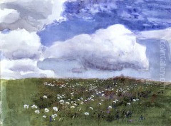 Kukkaketo Oil Painting by Eero Jarnefelt