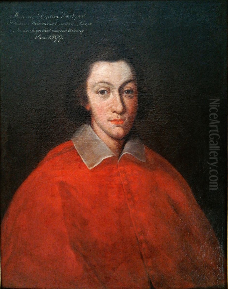 Portrait of Cardinal John Albert Vasa (1612-1634) Oil Painting by Tommaso Dolabella