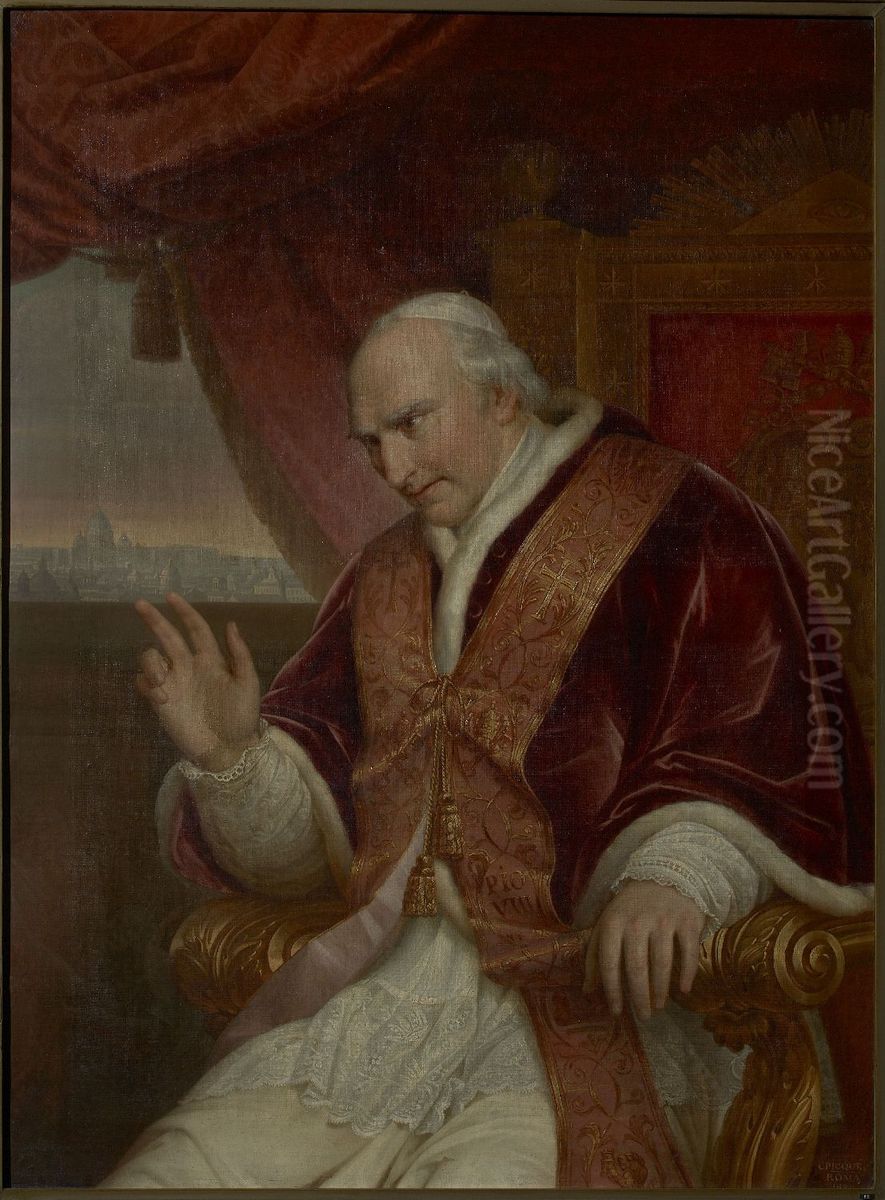 Portrait of Pope Pius VIII Oil Painting by Charles Picque