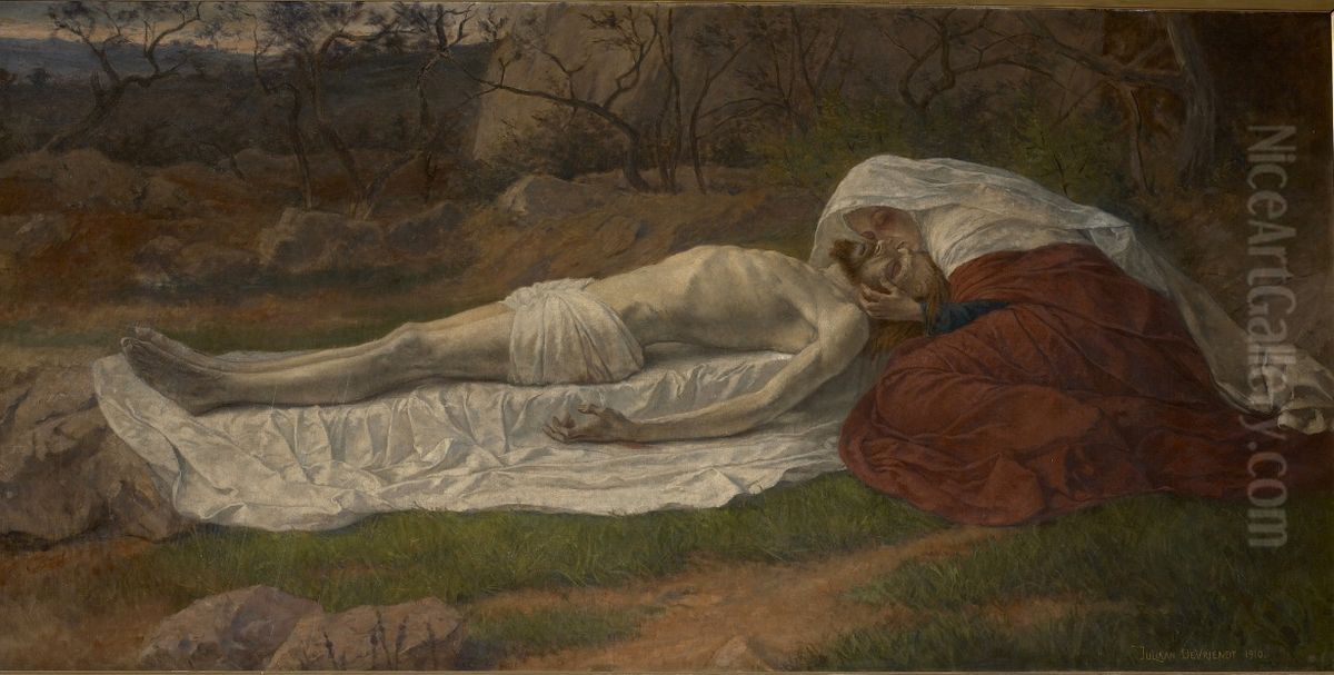 Lamentation Oil Painting by Juliaan de Vriendt