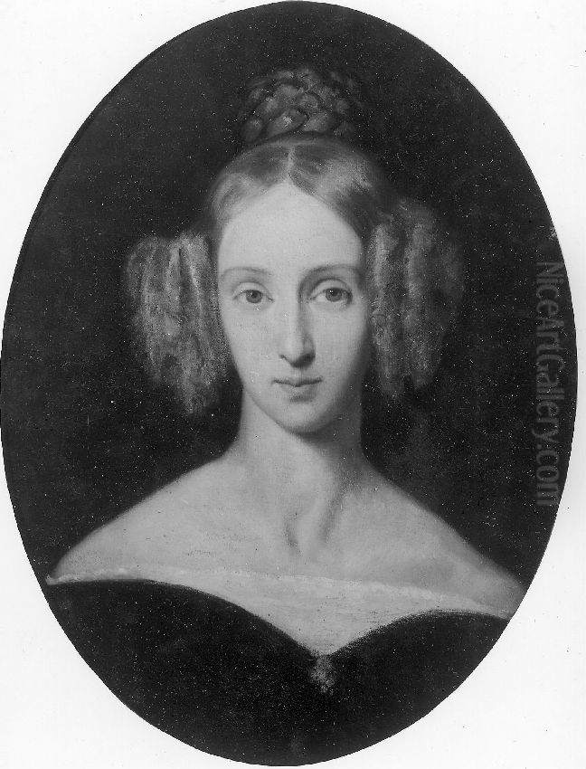 Portret van Koningin Louisa Maria Oil Painting by Franz Xavier Winterhalter