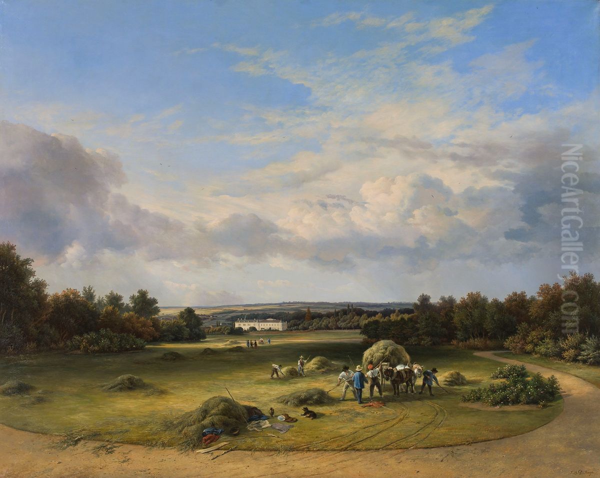 View of the Ardennes Castle Oil Painting by Jan Baptiste de Jonghe