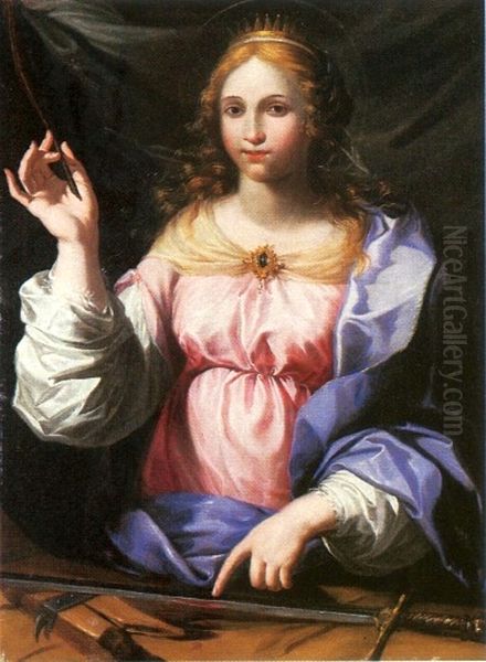 St. Catherine. Oil Painting by Lorenzo Pasinelli