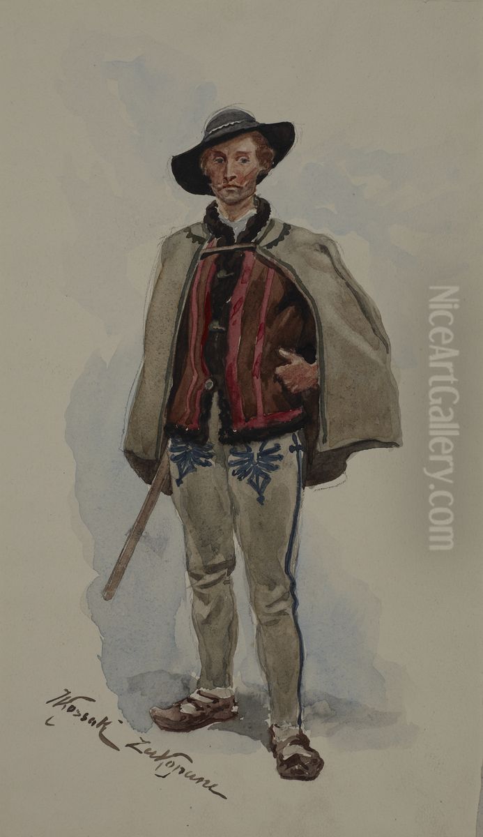 Highlander from Zakopane Oil Painting by Juliusz Kossak