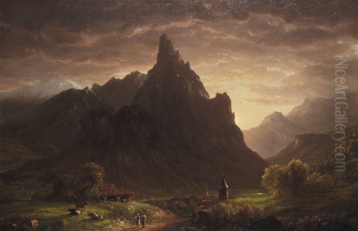 In the Simmental, Switzerland Oil Painting by Thomas Cole