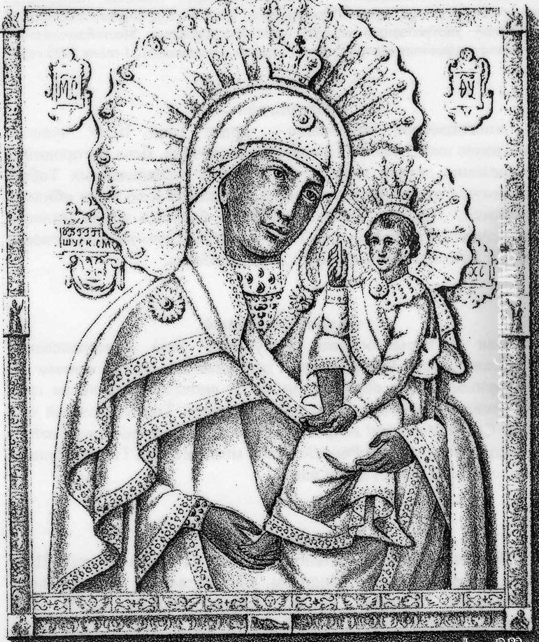 Our Lady of Shuya-Smolensk Oil Painting by unknown