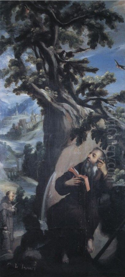 St. Epiphanius Oil Painting by Diego de Borgraf