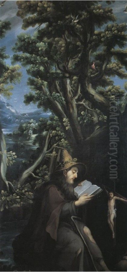 St. Judas Cyriacus Oil Painting by Diego de Borgraf