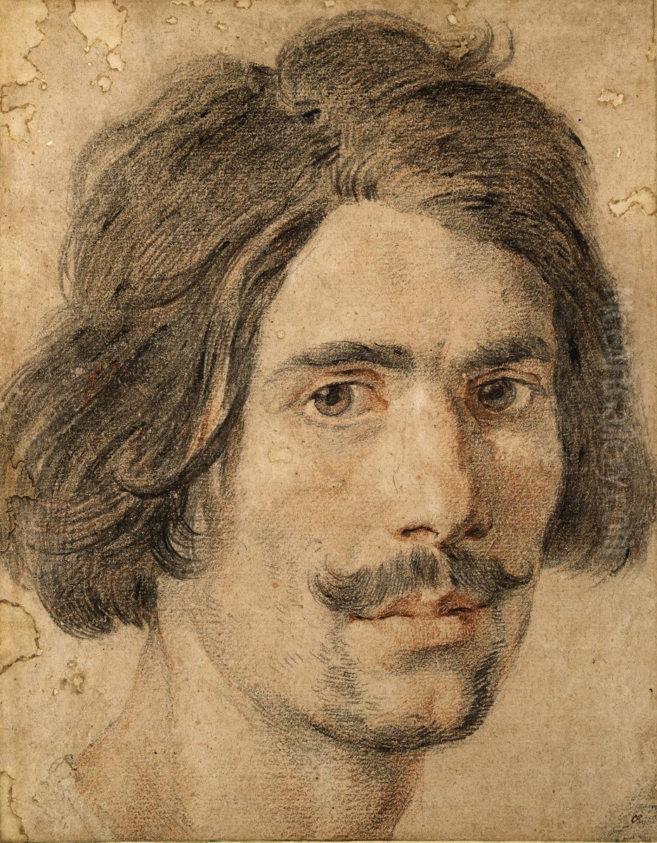 Self-portrait of Gianlorenzo Bernini Oil Painting by Gian Lorenzo Bernini