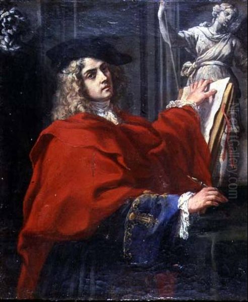 Autoritratto Oil Painting by Pier Leone Ghezzi