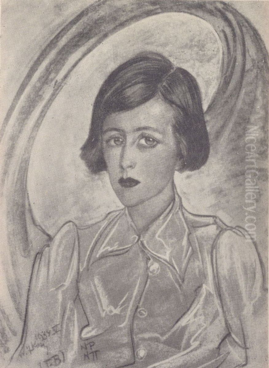 Portrait of Zofia Nycz-Brezowa Oil Painting by Stanislaw Ignacy Witkiewicz (Witkacy)