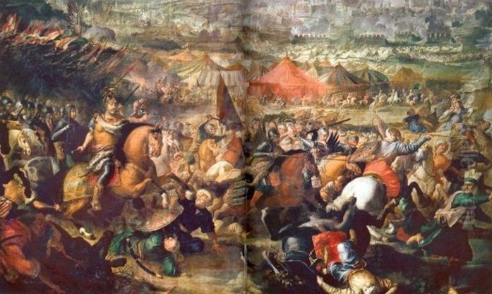 Battle of Vienna. Oil Painting by Martino Altomonte