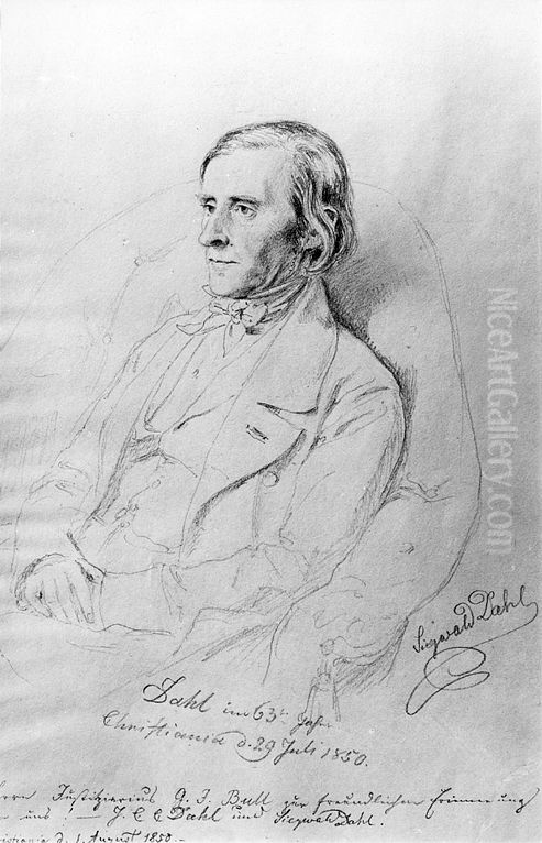 Johan Christian Dahl Oil Painting by Johann Siegwald Dahl