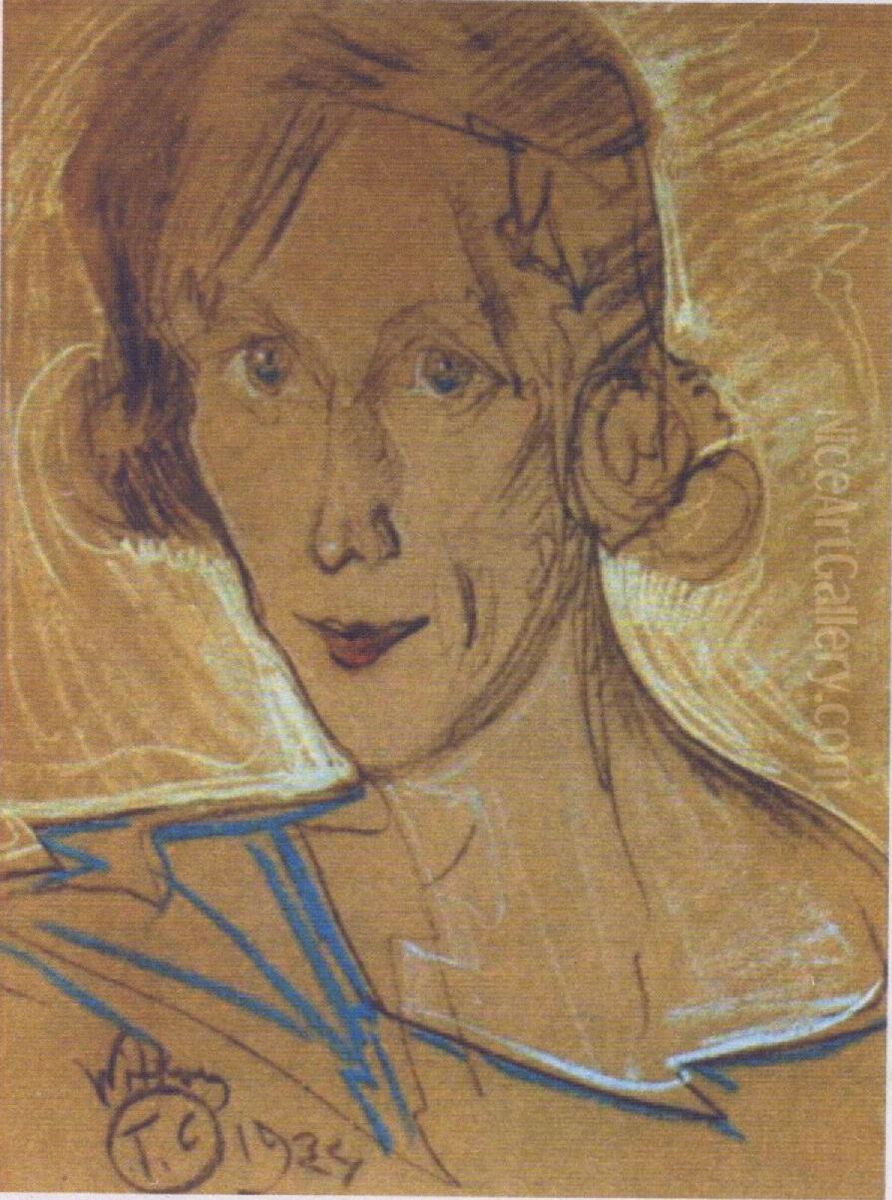 Portrait of Maria Ingardenowa Oil Painting by Stanislaw Ignacy Witkiewicz (Witkacy)