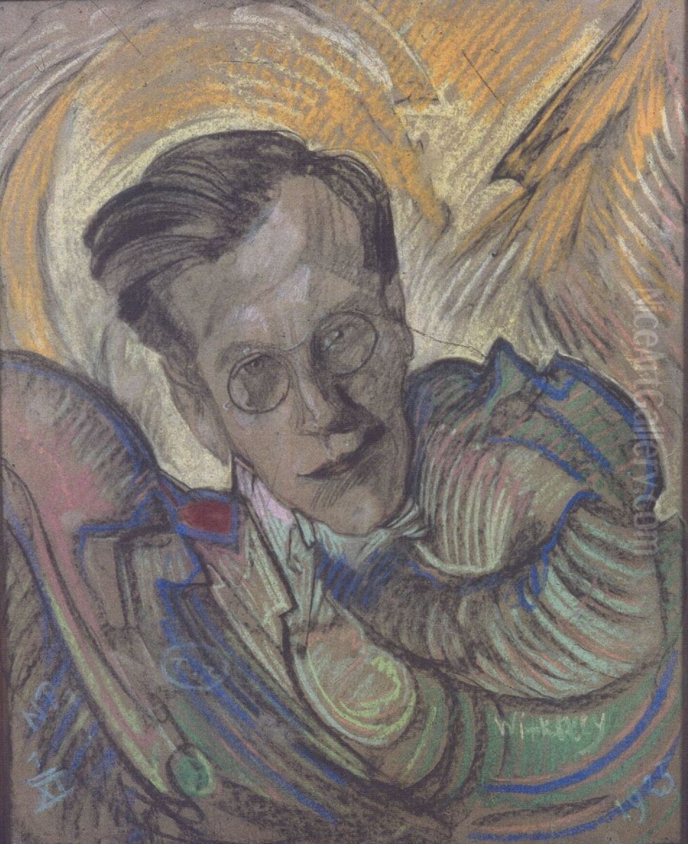 Portrait of Janusz Kotarbinski Oil Painting by Stanislaw Ignacy Witkiewicz (Witkacy)