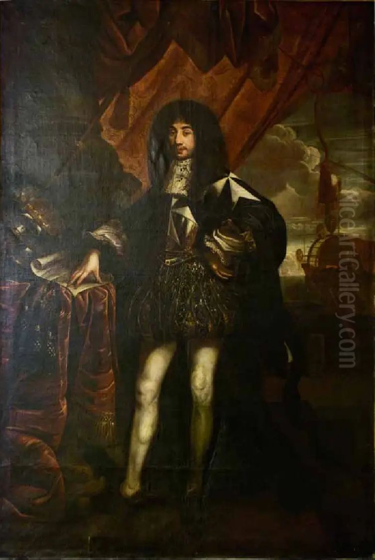 Portrait of Franz Augustin von Waldstein as a Knight of Malta Oil Painting by Jan De Herdt