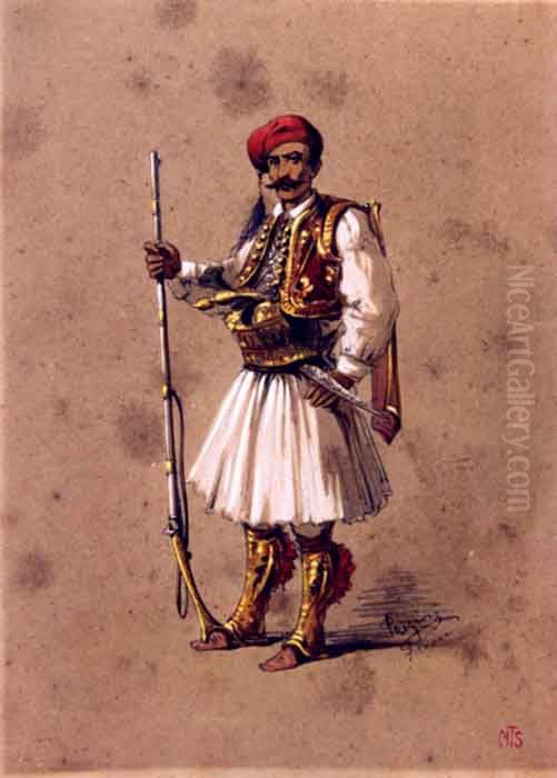 Arnaut Oil Painting by Amedeo Preziosi