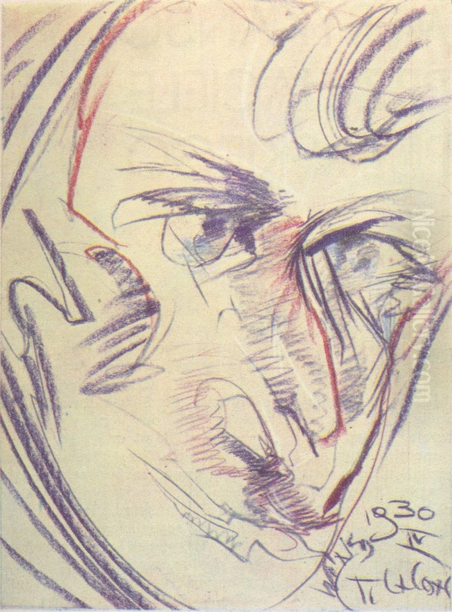 Portrait Oil Painting by Stanislaw Ignacy Witkiewicz (Witkacy)