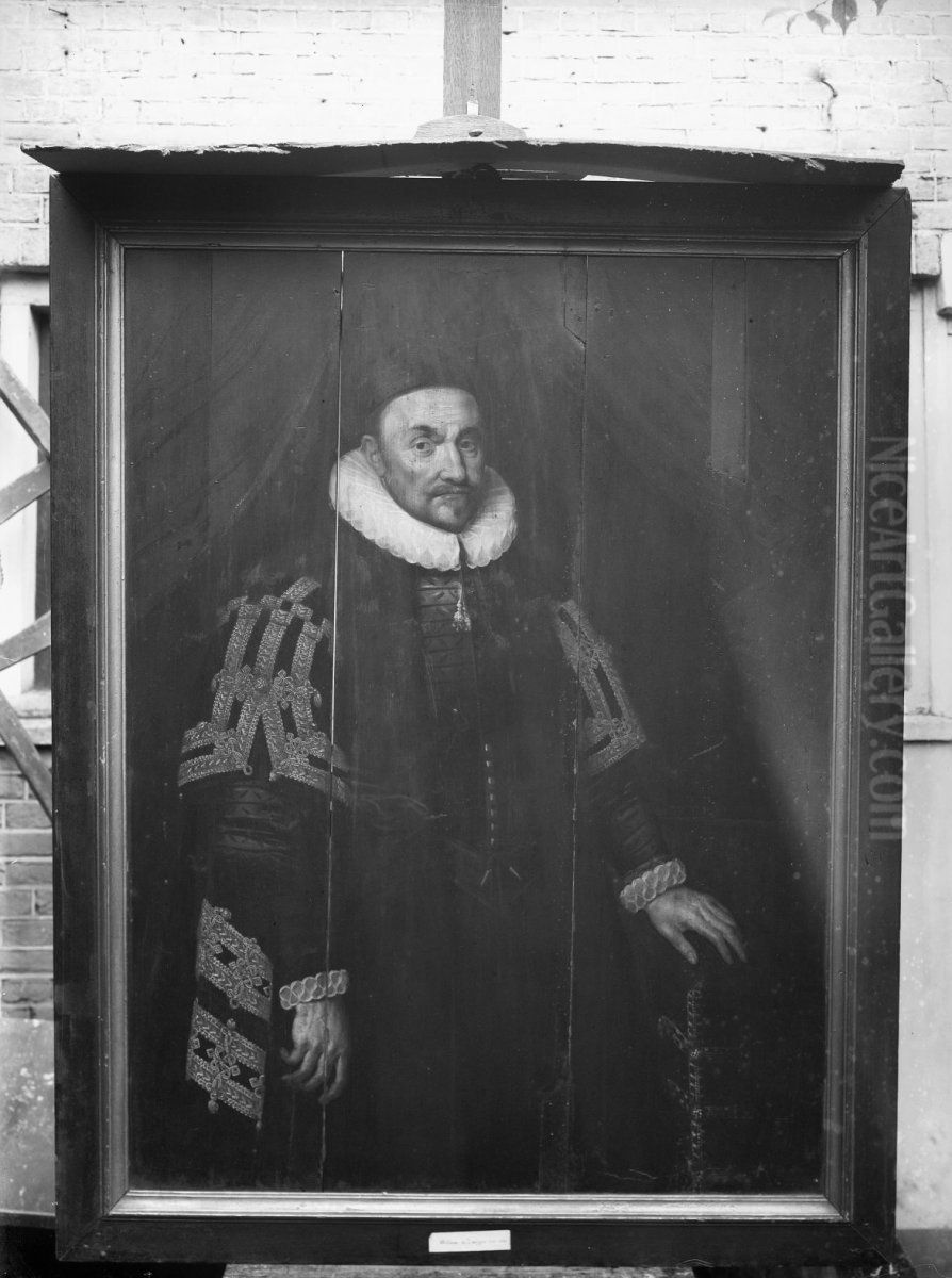 Portrait of Willem 'the Silent' van Oranje-Nassau (1533-1584) Oil Painting by Michiel Jansz. van Mierevelt