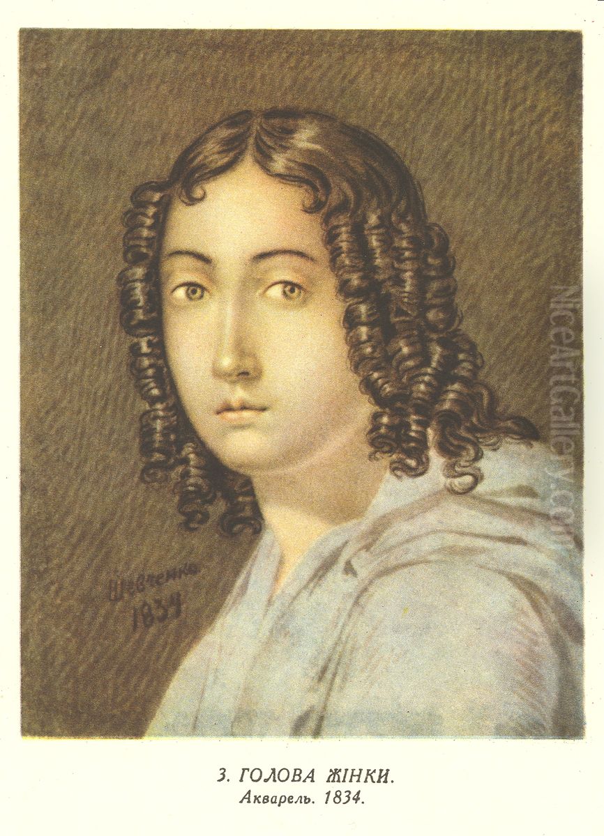 Bust of woman Oil Painting by Taras Shevchenko