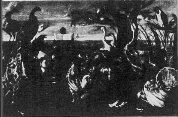 Concert d'oiseaux, tire d'une fable de Phedre Oil Painting by Frans Snyders