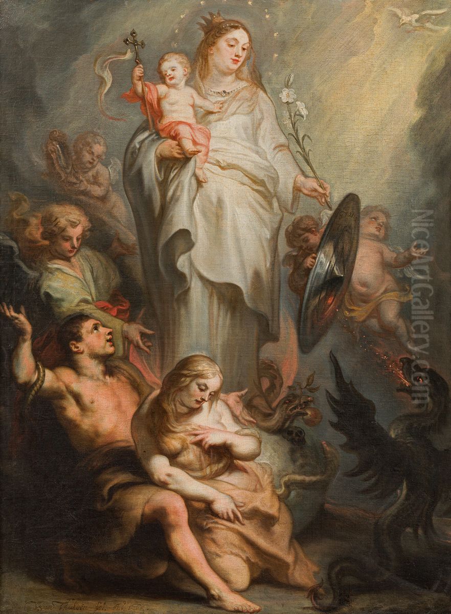 The Glorification of the Virgin Oil Painting by Theodoor van Thulden