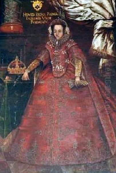 Portrait of Queen Jadwiga (1373-1399) Oil Painting by unknown