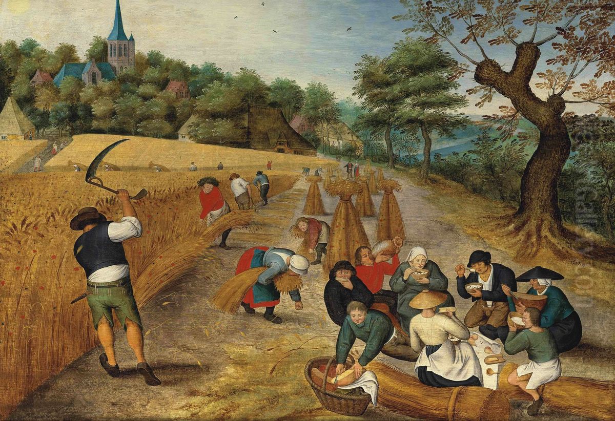 The Harvesters Oil Painting by Pieter Brueghel the Younger