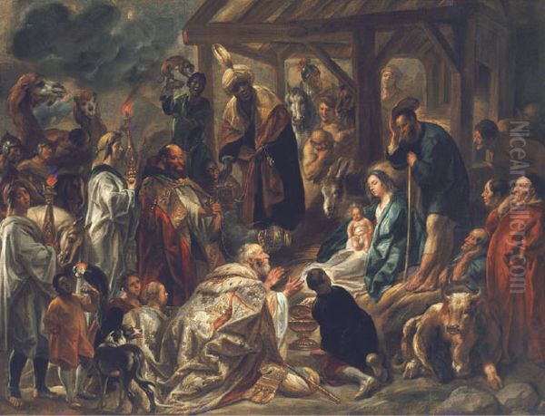 Adoracion de los Magos Oil Painting by Jacob Jordaens
