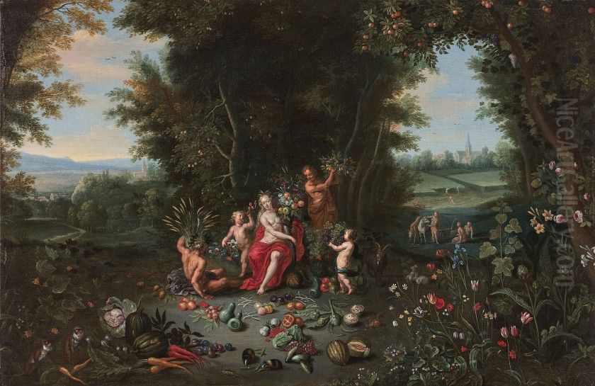 Allegory of Earth Oil Painting by Jan van, the Younger Kessel