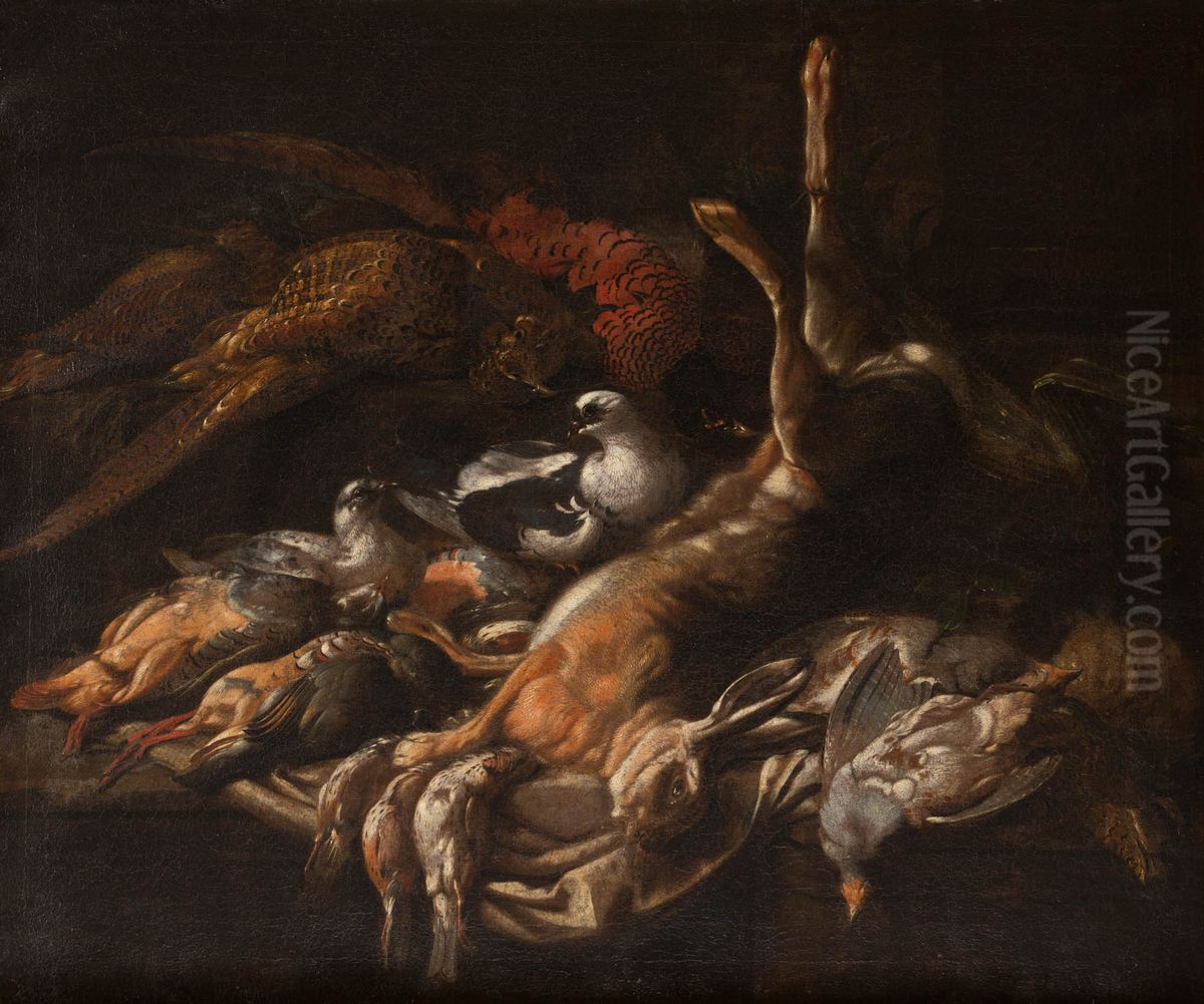 Still life of game Oil Painting by Jacob van der (Giacomo da Castello) Kerckhoven