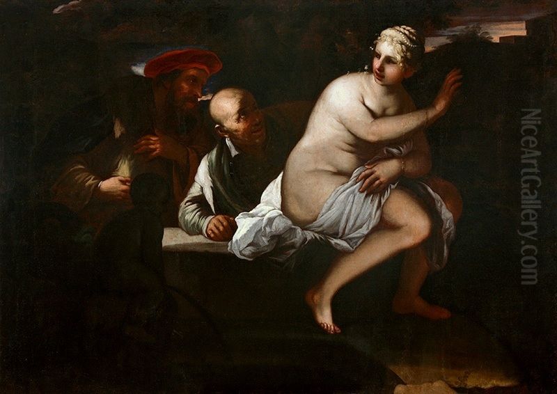 Susanna and the Elders Oil Painting by Luca Giordano
