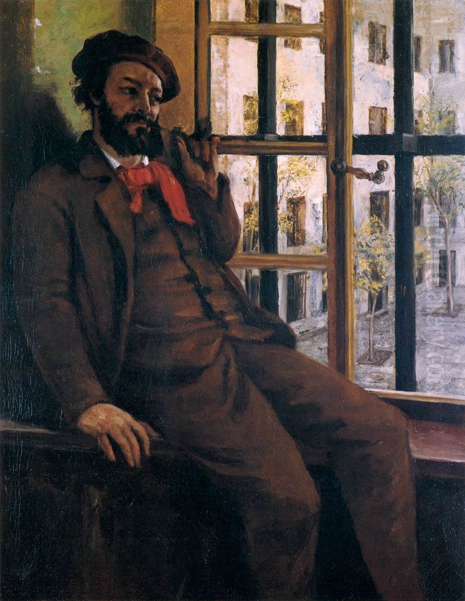 Self-Portrait at Sainte-Pelagie Oil Painting by Gustave Courbet